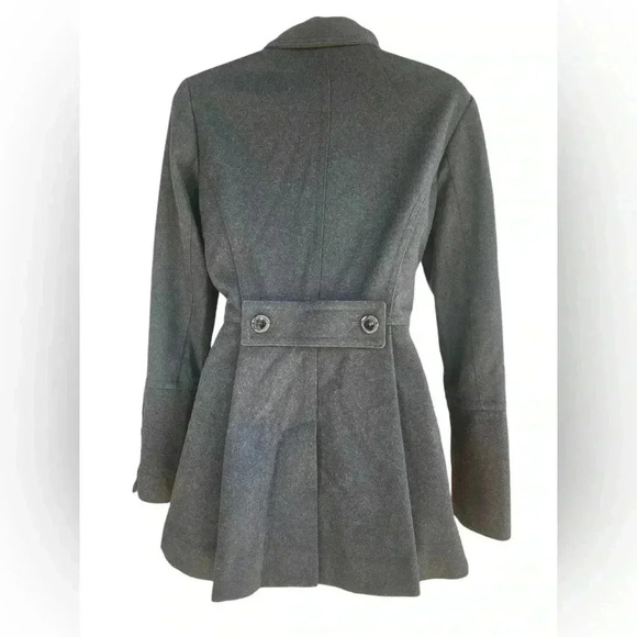 Calvin Klein women’s charcoal gray/black double breasted wool coat size small - Picture 5 of 11